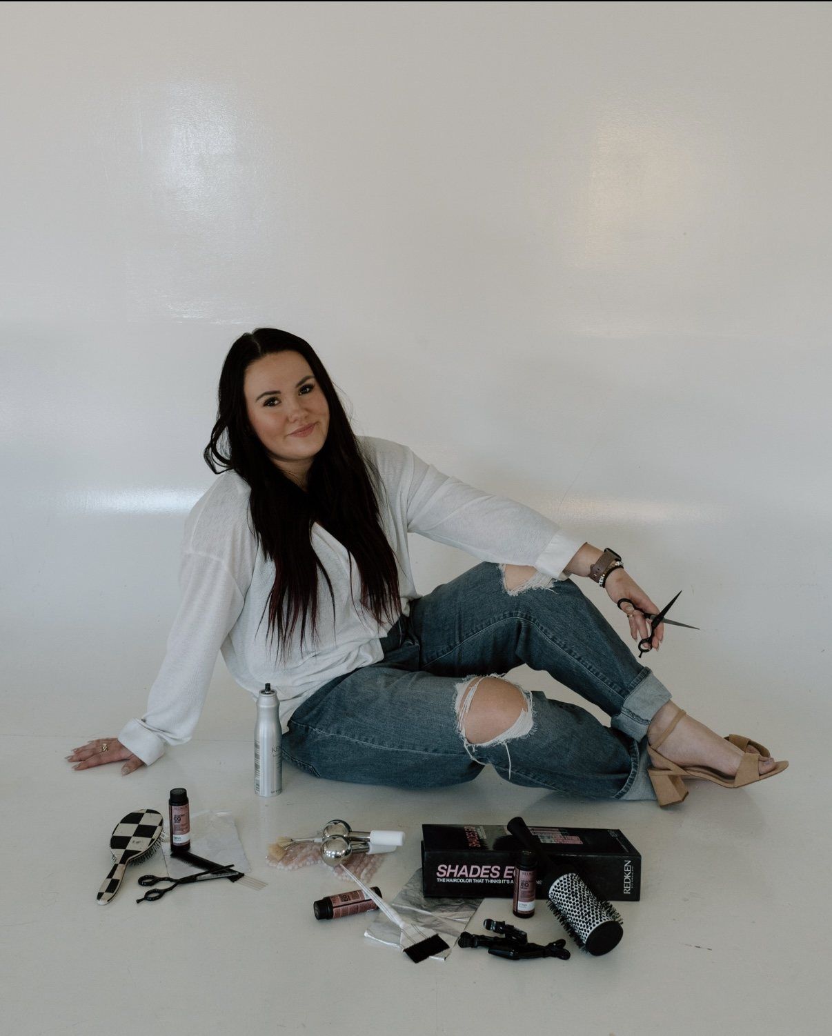 Mekayla Halverson of MH Beauty with her styling tools